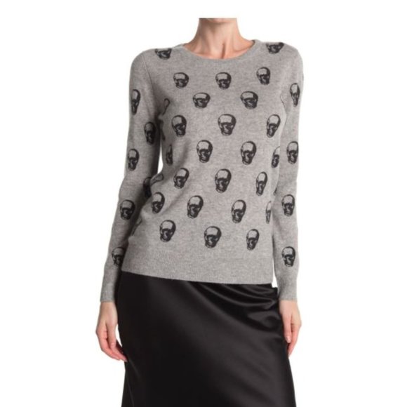 Magaschoni Sweaters - ❤️ SOLD❤️Magaschoni Cashmere Sweater Skull Print M